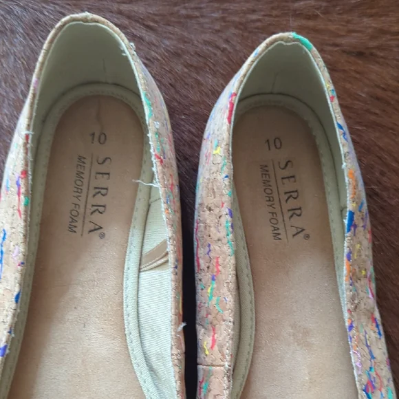 Serra Women's Colorful Cork Flats - Picture 2 of 4